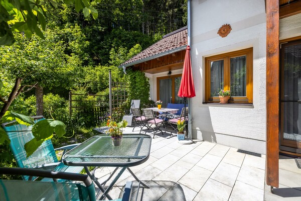 holiday home Waldsicht - terrace, garden