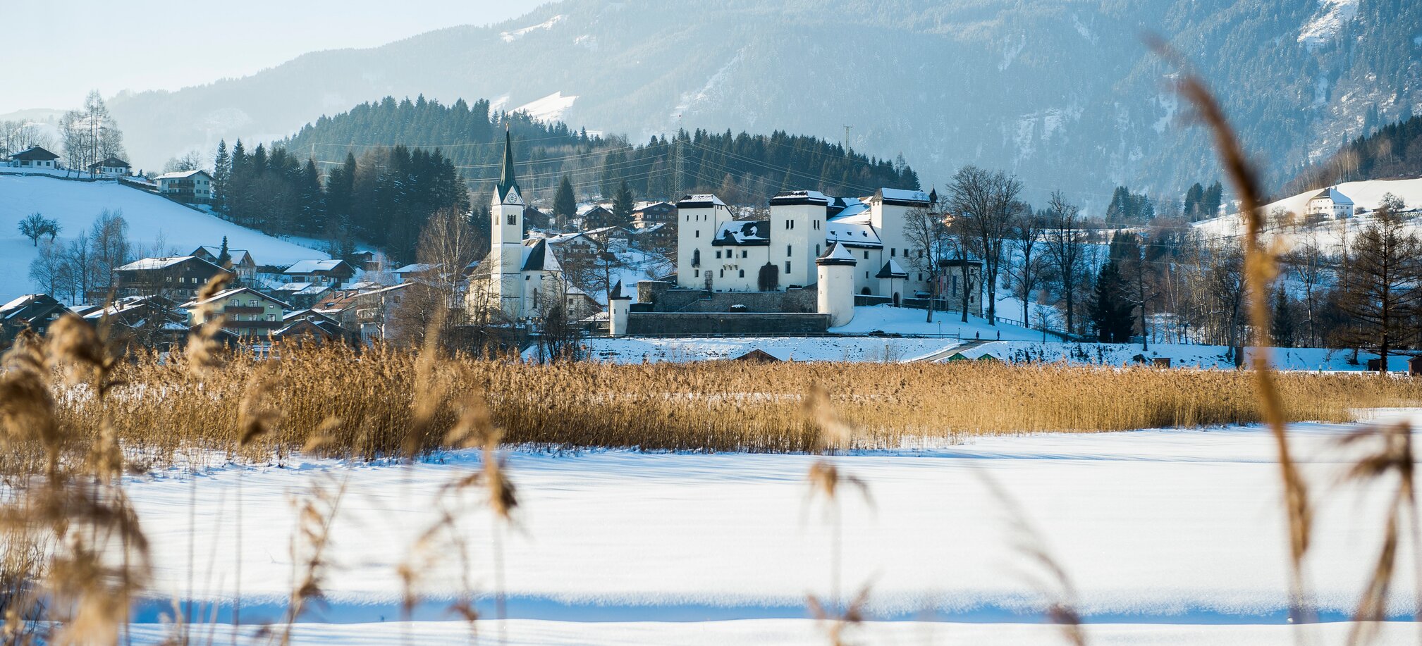 The village of Goldegg in winter | © Reidinger