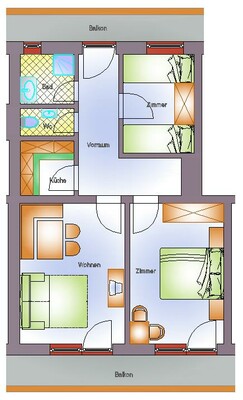 Haus Schönblick - App. 2 mit Balkon