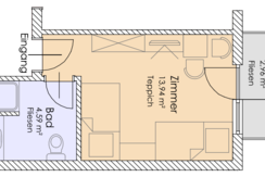 Doppelzimmer Typ A Nr 206 Schema