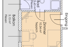 Einzelzimmer    Typ B Nr 207