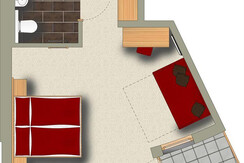 Grundriss DELUXE Zimmer