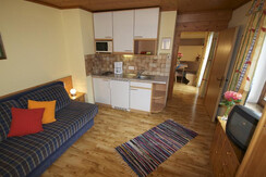 Appartement/1 Schlafraum/Dusche, WC - Wohnraum