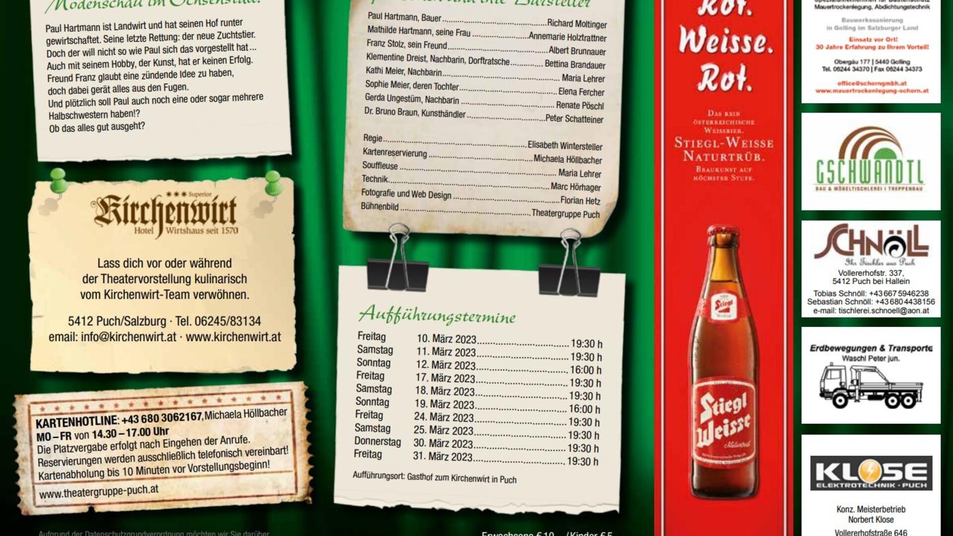 Theater Puch 2023 Programm | © Theatergruppe Puch