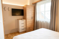 Schlafzimmer Ferienwohnung die Unterbergerin