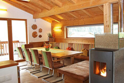 Loft with pellet fireplace