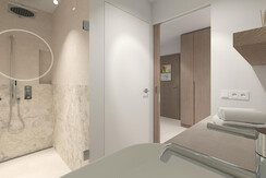 Badezimmer mit Dusche und extra WC