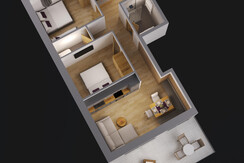 Room plan apartement F2