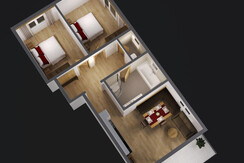 Room plan apartement B1/C1
