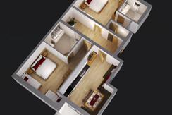 Room plan apartement D2