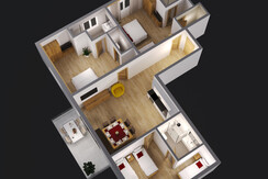 Room plan apartement B3/C3