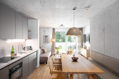 BASE 1.04 | wohn- und essbereich mit küche