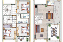 Flat plan penthouse for 6-10 persons
