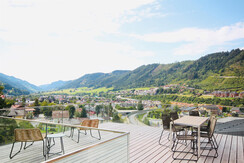 Rooftop terrace with view over Schladming