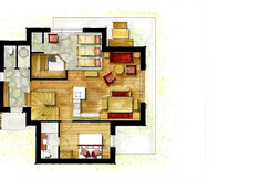 Jaga-Hütte Erdgeschoss