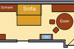 Apartment Claudia Skizze