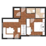 Photo of Apartment, shower and bath, toilet, 1 bed room