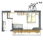 Photo of family room with shower, WC