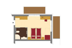 Doppelzimmer Panoramablick Grundriss