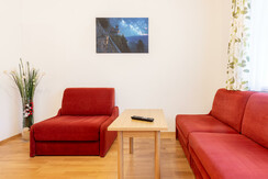 Wohnzimmer / ausziehbaren Couchen