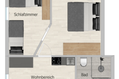 Appartement Typ F Grundriss