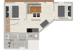 Appartement Typ E Grundriss