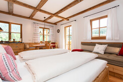 `Steinernes Meer` Blick vom Doppelbett