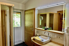 Bathroom with infrared cabin