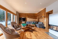 Wohnzimmer mit direkten Zugang zur Sonnenterrasse