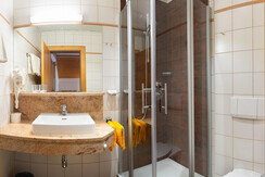 Badezimmer im Naturhotel Huettenwirt