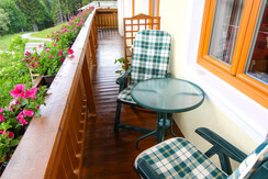 Balcony with cosy seating set