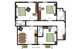Flat with 3 bedrooms Floor plan