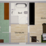 Photo of Apartment, shower and bath, toilet, 1 bed room