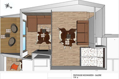 Grundriss Penthouse Hochwurzen West