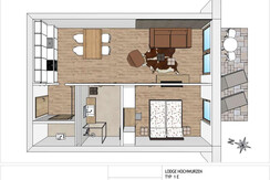 Gartenappartement 1E Hochwurzen Grundriss