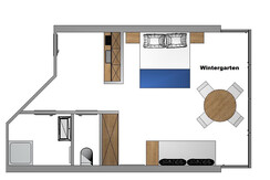 Himmelsschlüssel | 1 Raum | ohne Balkon |35m²