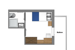 Basic & Classic | max. 1 Pers. | Balkon | 13m²