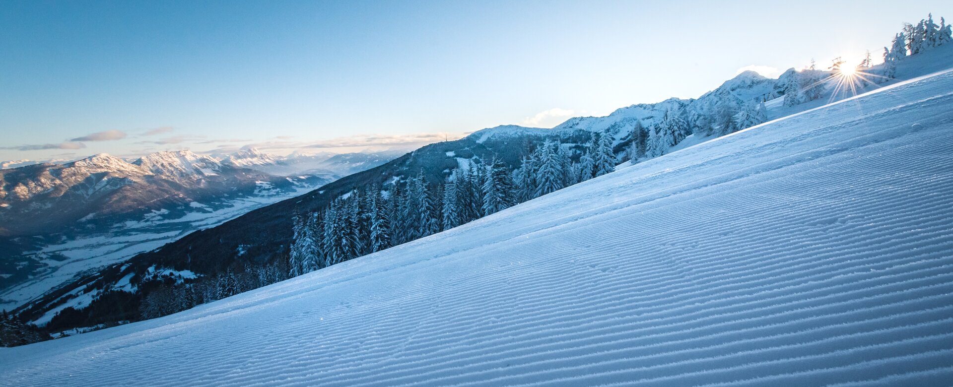 Perfectly groomed slopes in Ski amadé