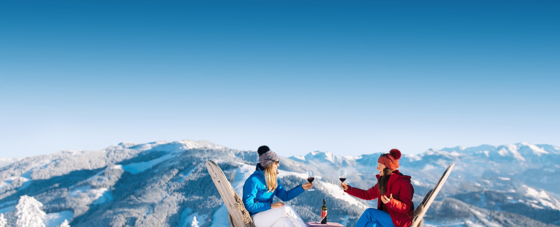 Ski and wine enjoyment for gourmets on the ski huts in Ski amadé