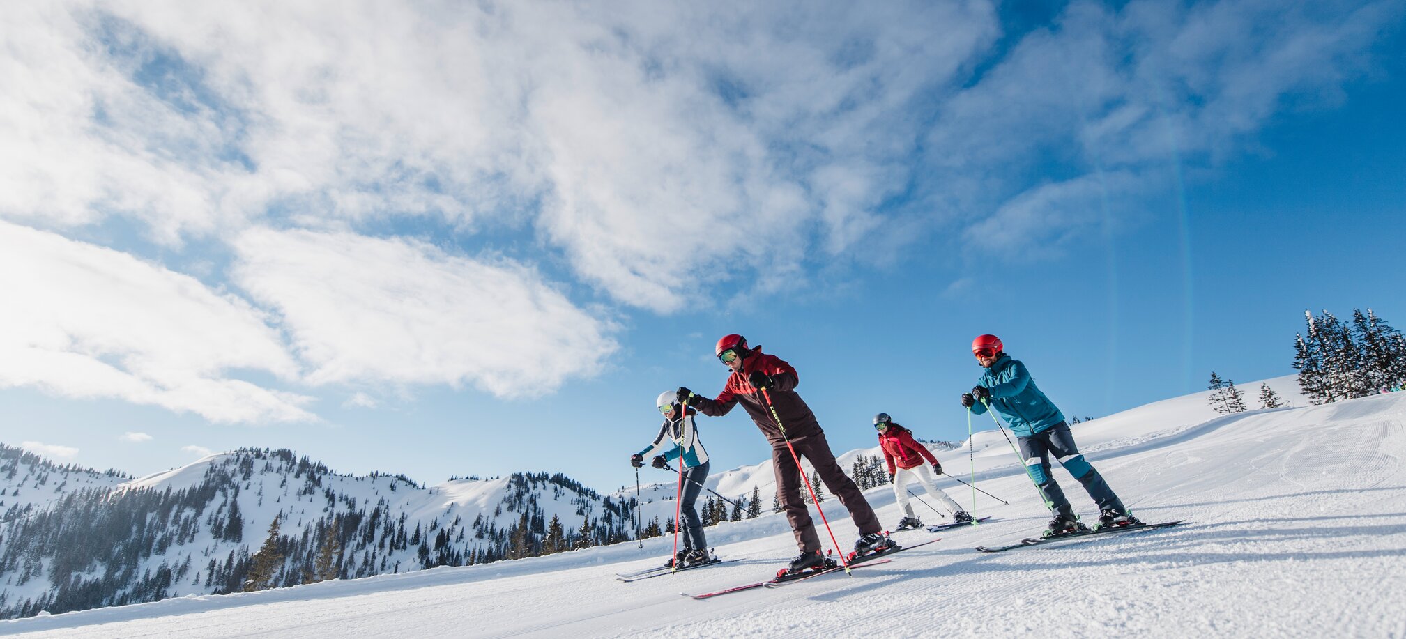 Spaß und gute Bedingungen auf den perfekt präparierten Skipisten in Ski amadé