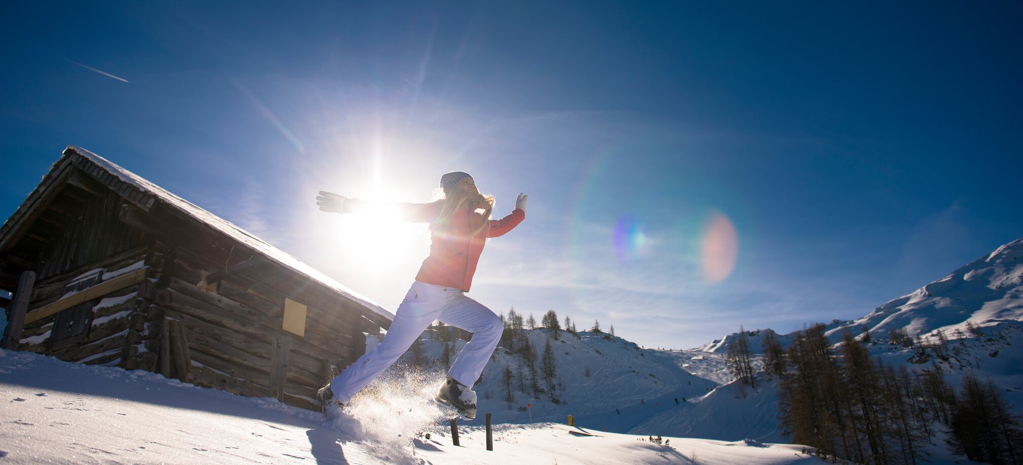 Enjoying the sun during sunshine skiing in Ski amadé